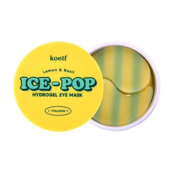 PETITFEE & KOELF Гідрогелеві патчі для шкіри навколо очей Lemon & Basil Ice-Pop Hydrogel Eye Mask з лимоном та базиліком, 60 шт - фото N2