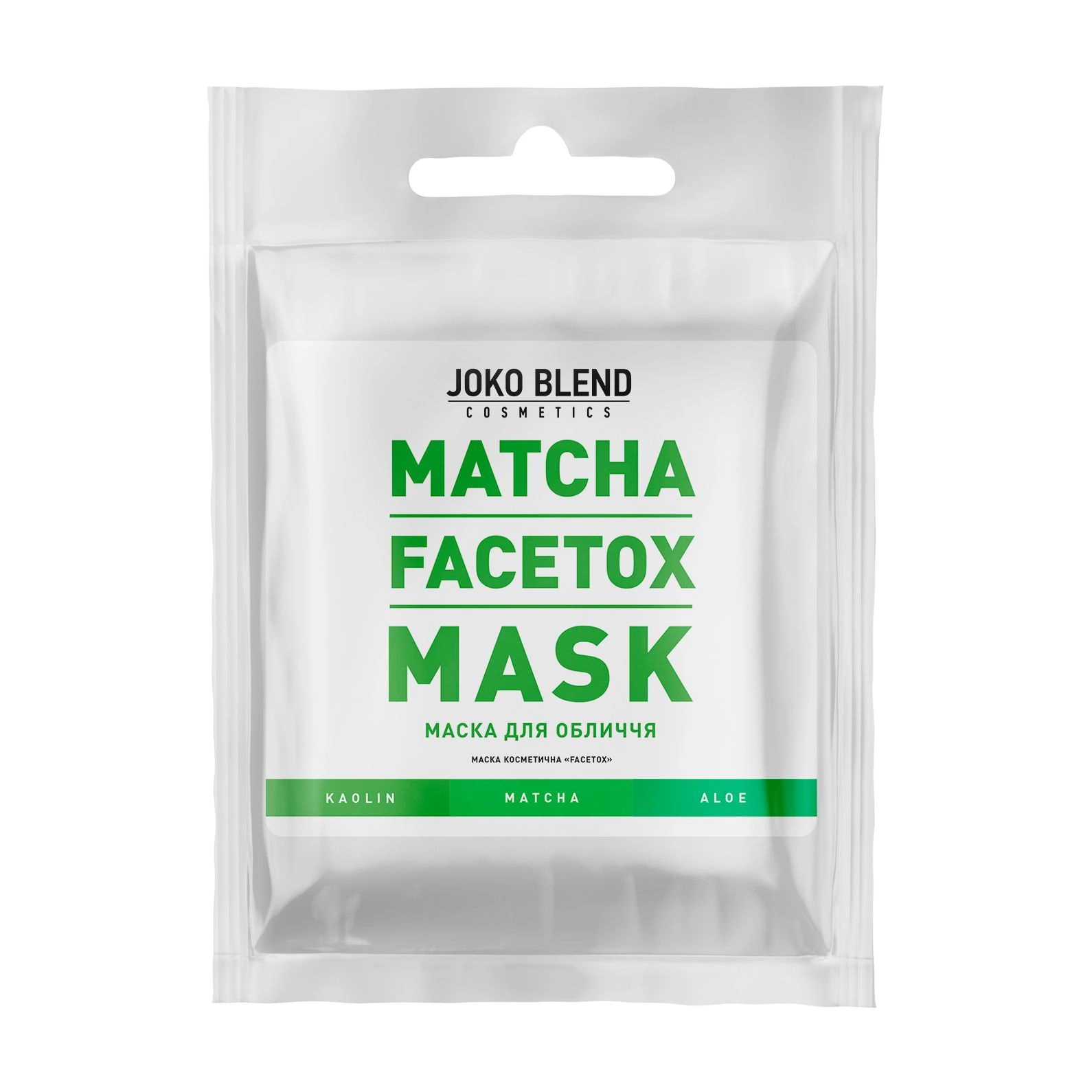 Joko Blend Маска для лица Matcha Facetox Mask, 20 г - фото N1