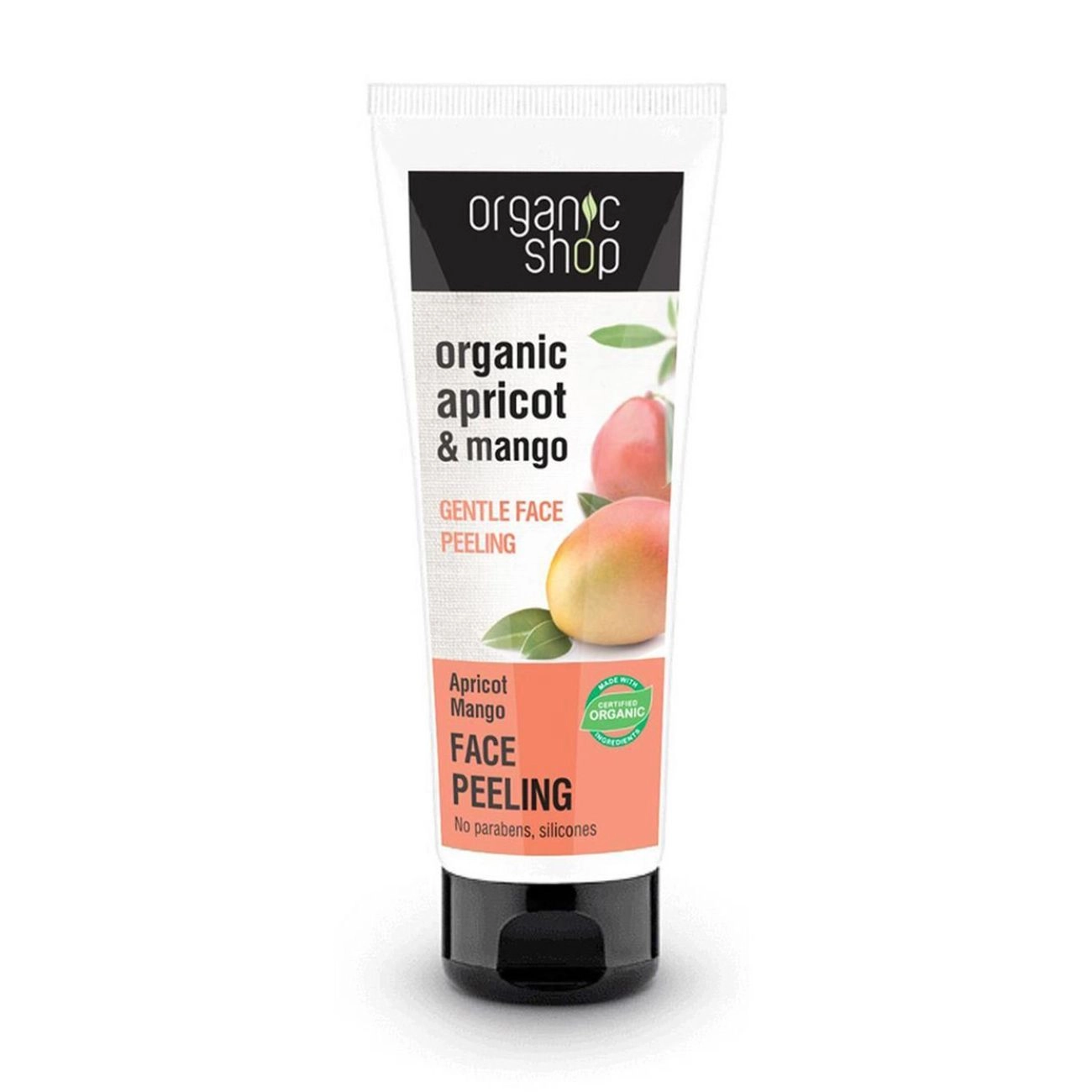 Organic Shop Пілінг для обличчя Mango Apricot Face Peeling Абрикосове манго, 75 мл - фото N1