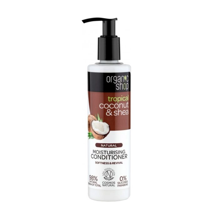 Organic Shop Зволожувальний бальзам для волосся Tropical Coconut & Shea Moistusing Conditioner, 280 мл - фото N1