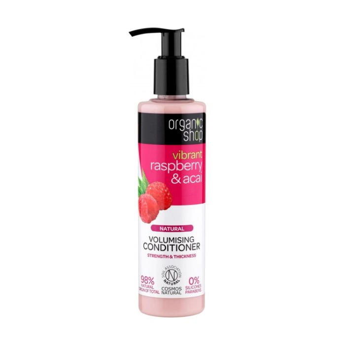 Бальзам для волосся з малиною та ягодами асаї - Organic Shop Raspberry & Acai Volumising Conditioner, 280 мл - фото N1