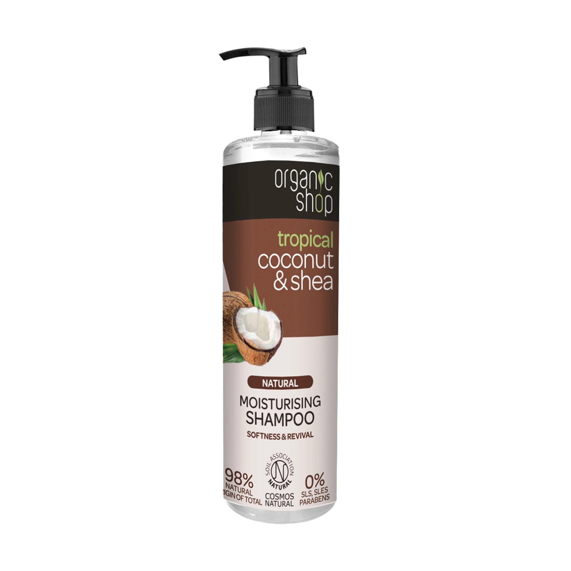 Зволожуючий шампунь для волосся з маслом ши та кокосом - Organic Shop Organic Coconut & Shea Moistusing Shampoo, 280 мл - фото N1