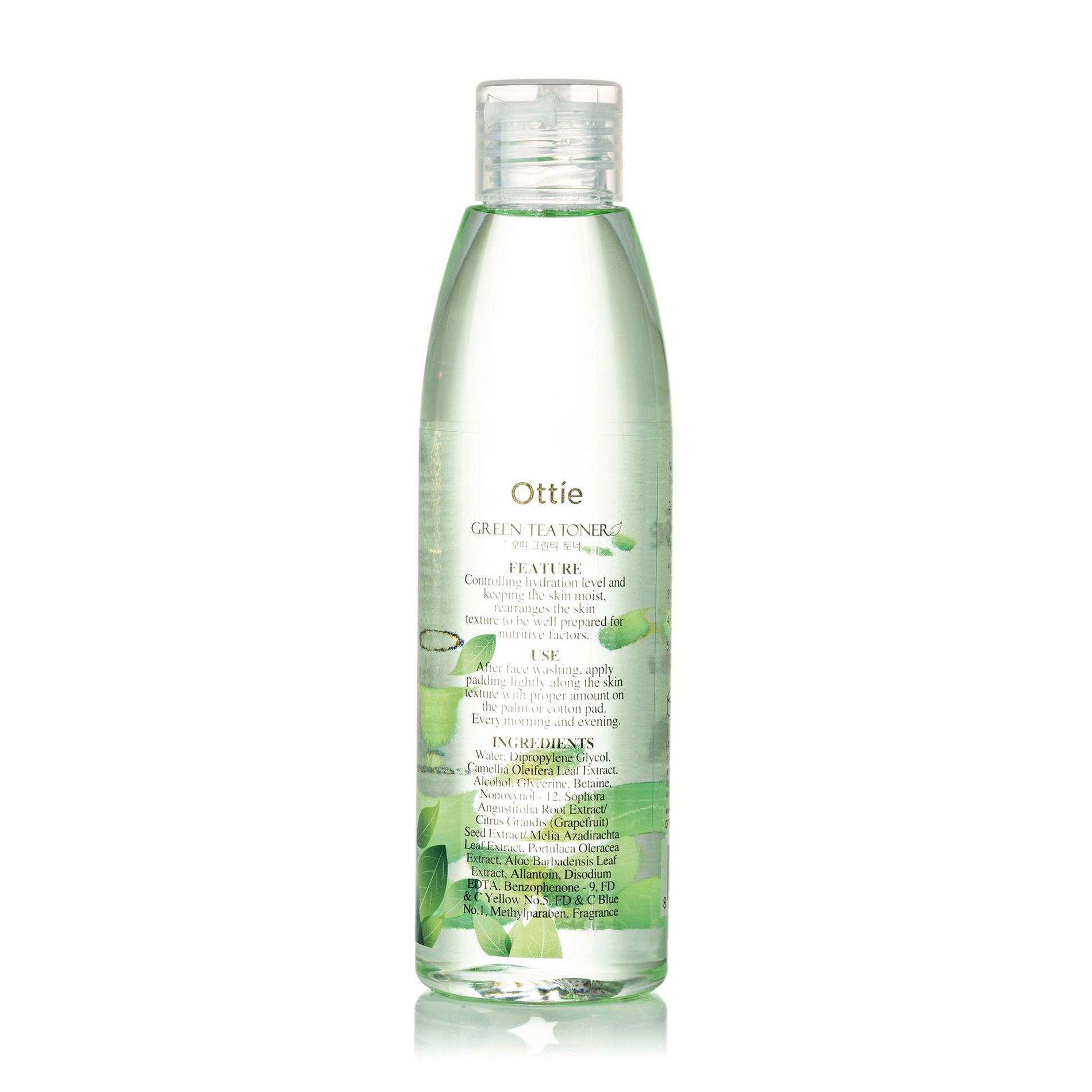 Ottie Тонер для обличчя Green Tea Toner для всіх типів шкіри, 200 мл - фото N2