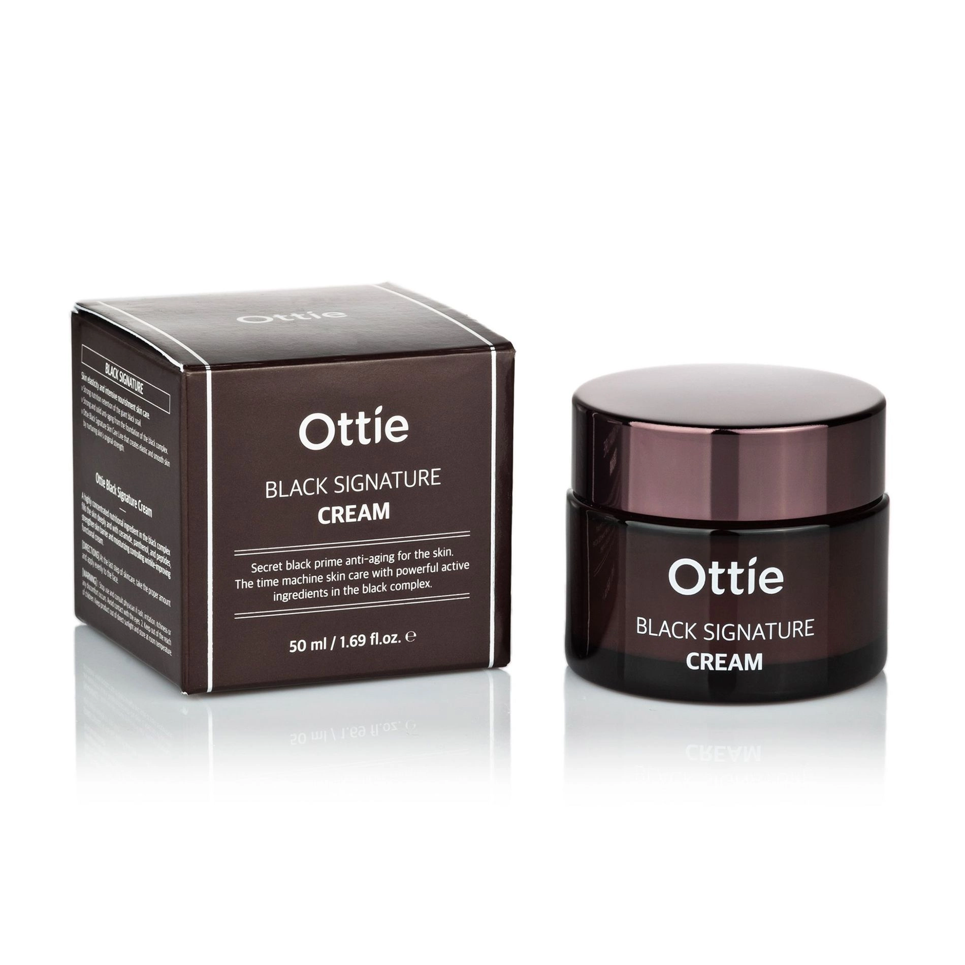 Ottie Крем для лица Black Signature Cream с муцином черной улитки, 50 мл - фото N1