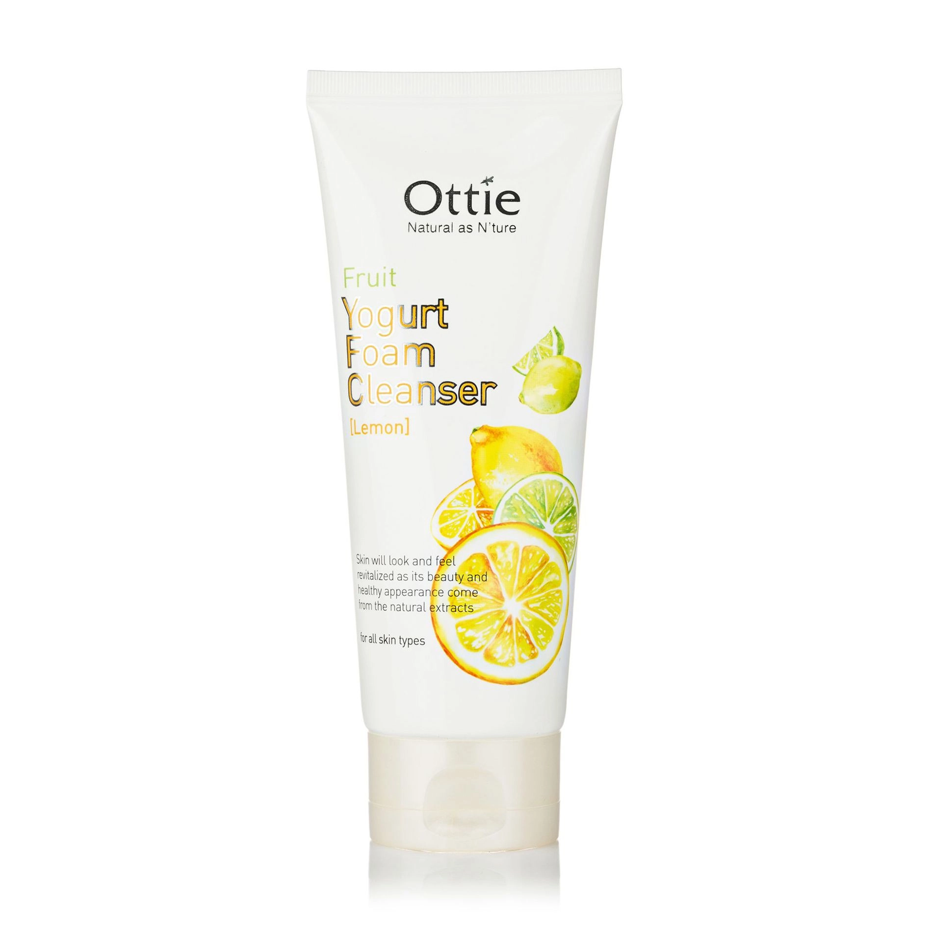 Ottie Очищающая пенка для умывания Fruits Yogurt Foam Cleanser Lemon с йогуртом и экстрактом лимона, 150 мл - фото N1