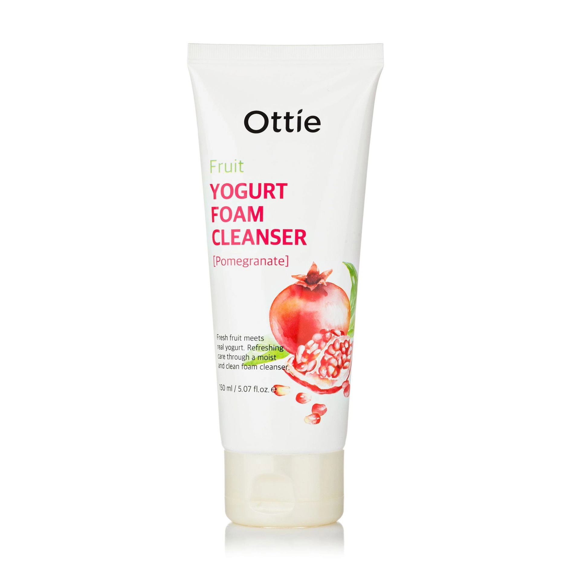 Очищаюча пінка для вмивання з гранатовим йогуртом - Ottie Fruit Yogurt Foam Cleanser Pomegranate, 150 мл - фото N1