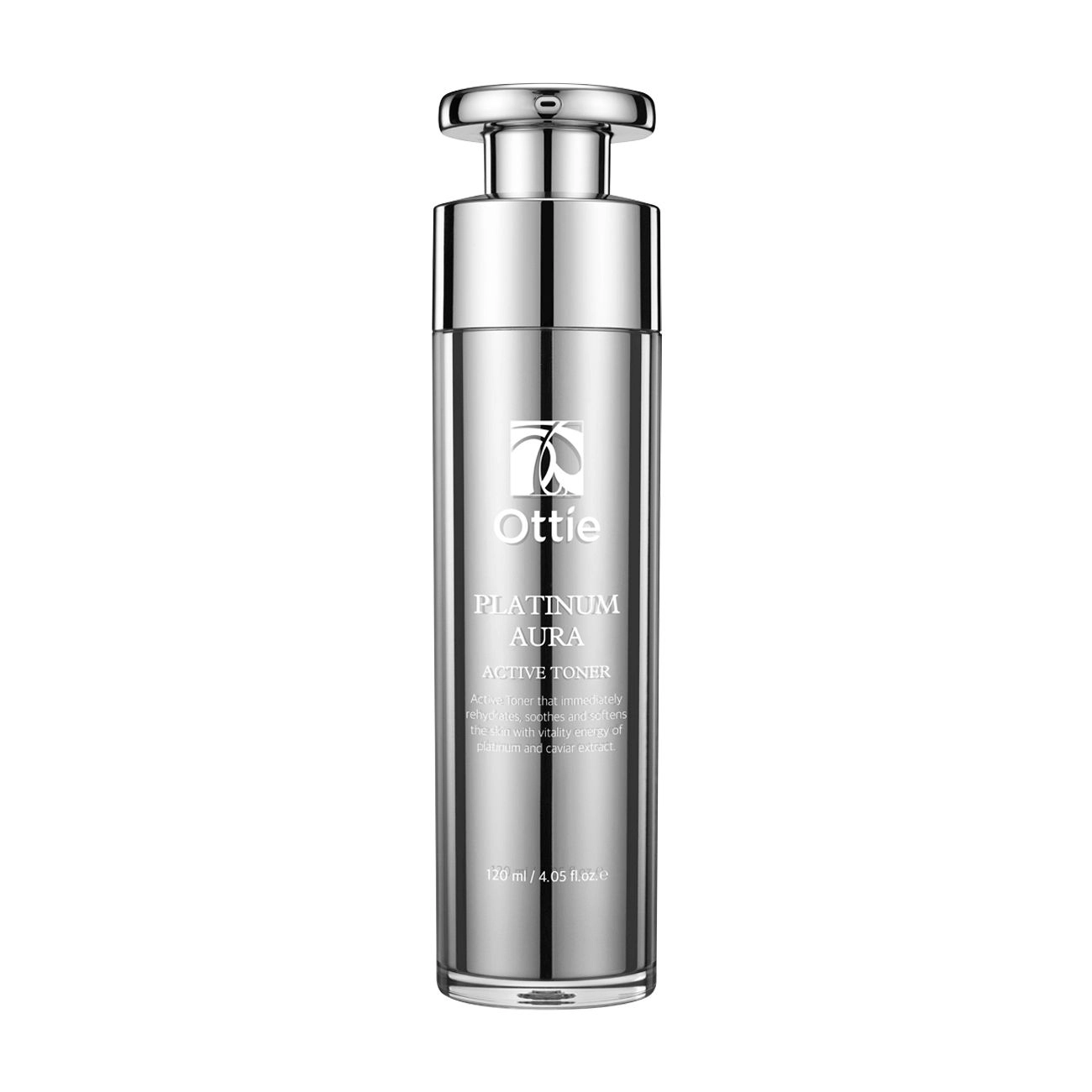 Ottie Антивіковий тонер для обличчя Platinum Aura Active Toner з платиною, 120 мл - фото N1