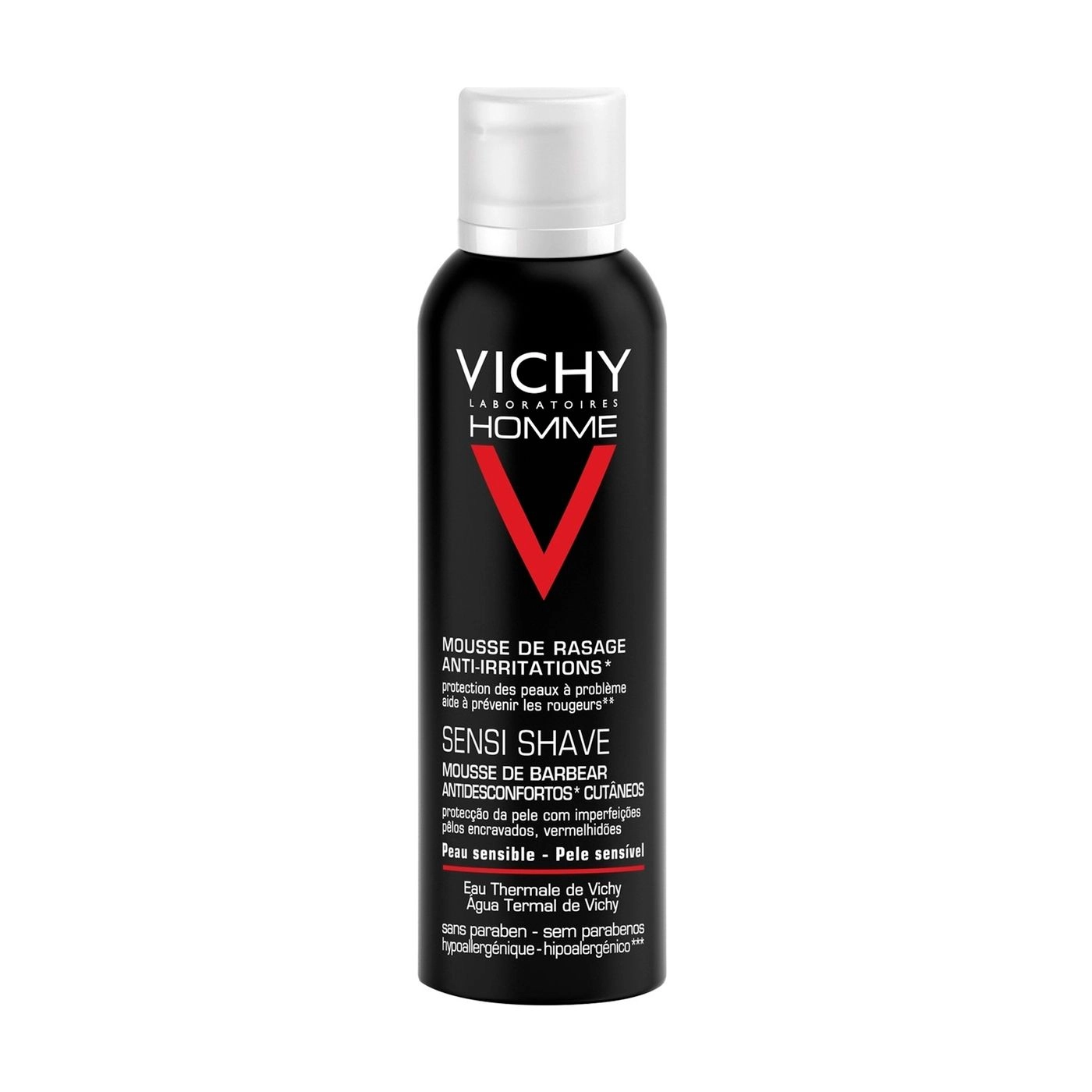 Vichy Піна для гоління Homme Anti-Irritation Shaving Foam для чутливої шкіри, 200 мл - фото N1