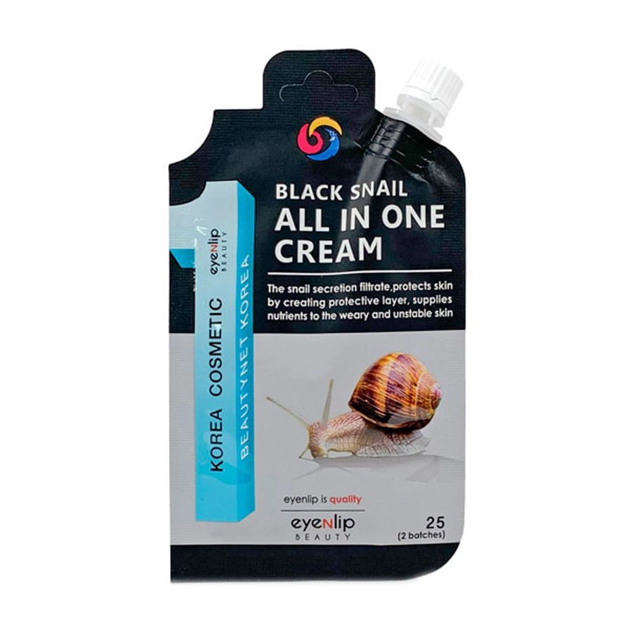 Eyenlip Відновлювальний крем для обличчя Black Snail All In One Cream з чорним равликом, 25 г - фото N1