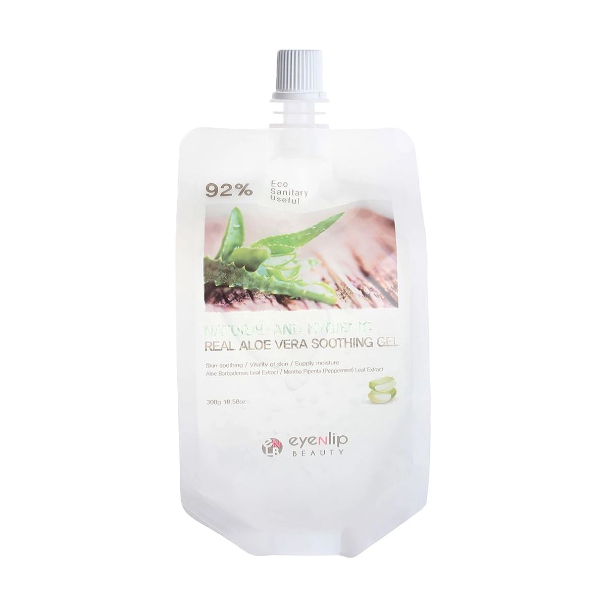 Гель для обличчя та тіла з екстрактом алое - Eyenlip Natural And Hygienic Real Aloe Vera Soothing Gel, 300 мл - фото N1