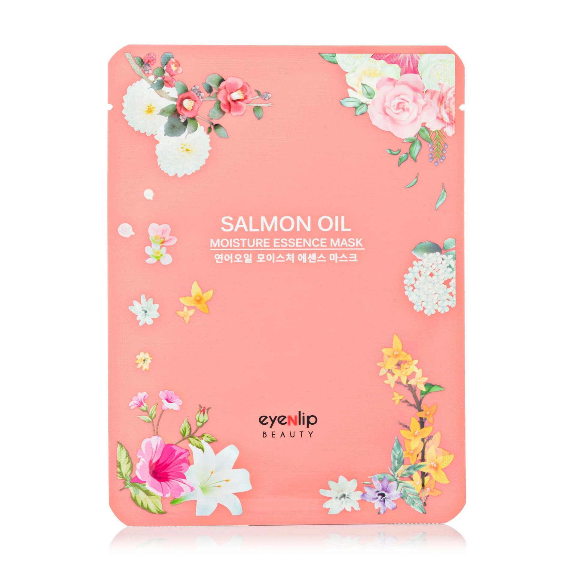 Тканинна маска для обличчя з лососевою олією - Eyenlip Salmon Wrinkle Essence Mask, 25 мл, 1 шт - фото N1