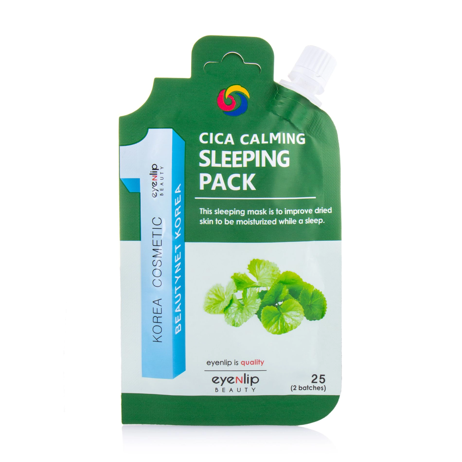 Eyenlip Нічна маска для обличчя Cica Calming Sleeping Pack заспокійлива, з центеллою азіатською, 25 г - фото N1