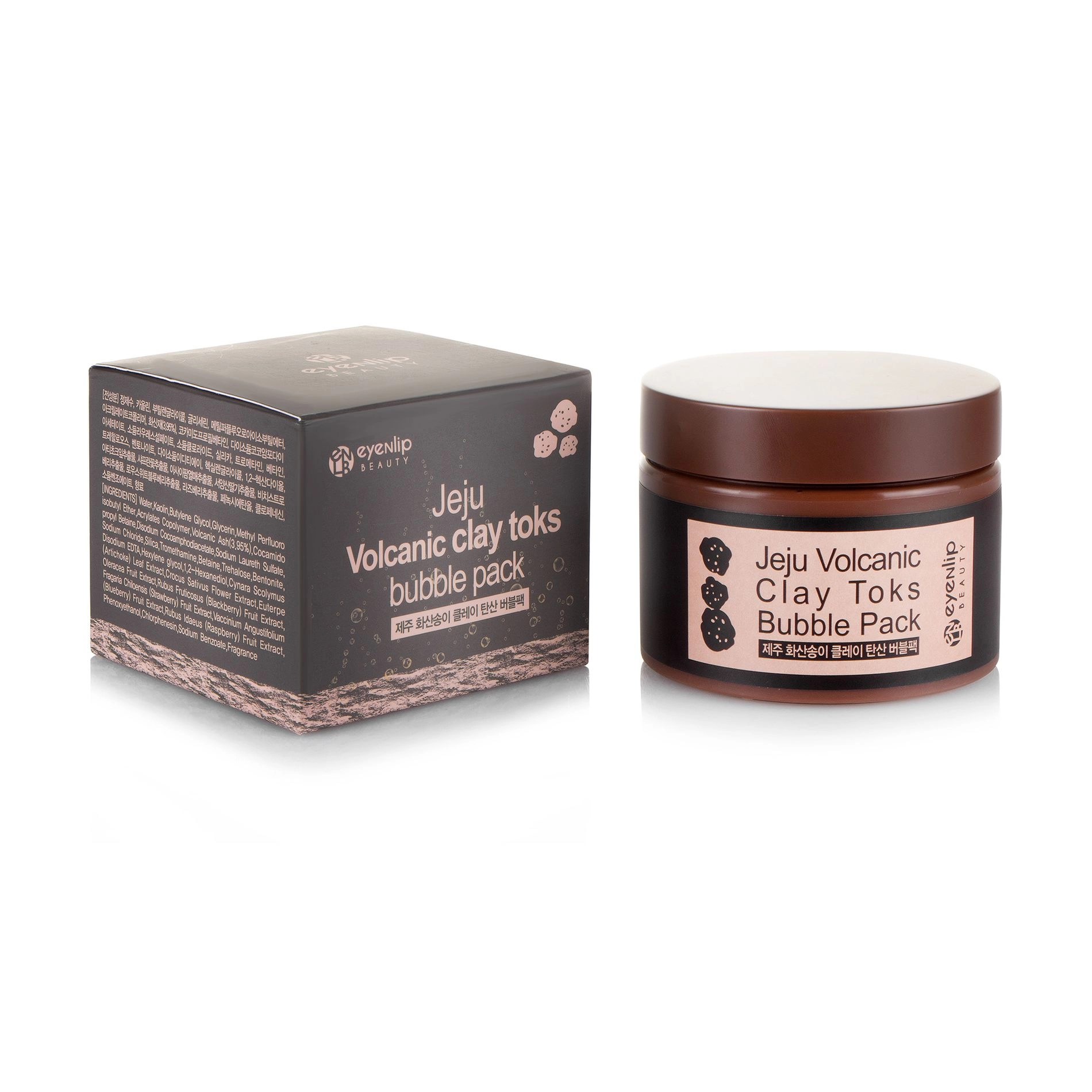 Eyenlip Пузырьковая маска для лица Jeju Volcanic Clay Toks Bubble Pack с вулканической глиной, 100 мл - фото N1