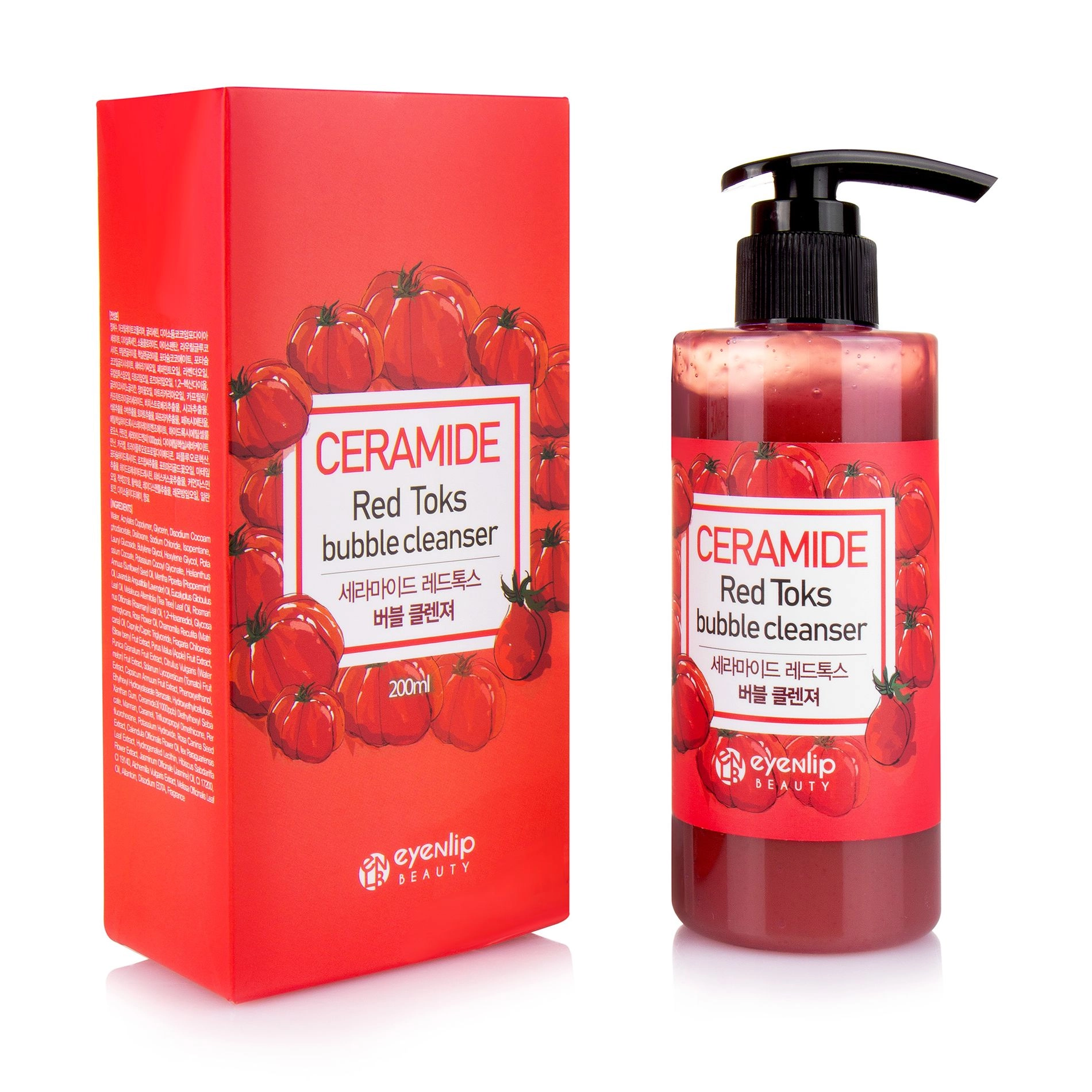 Пінка для вмивання - Eyenlip Ceramide Red Toks Bubble Cleanser, 200 мл - фото N1