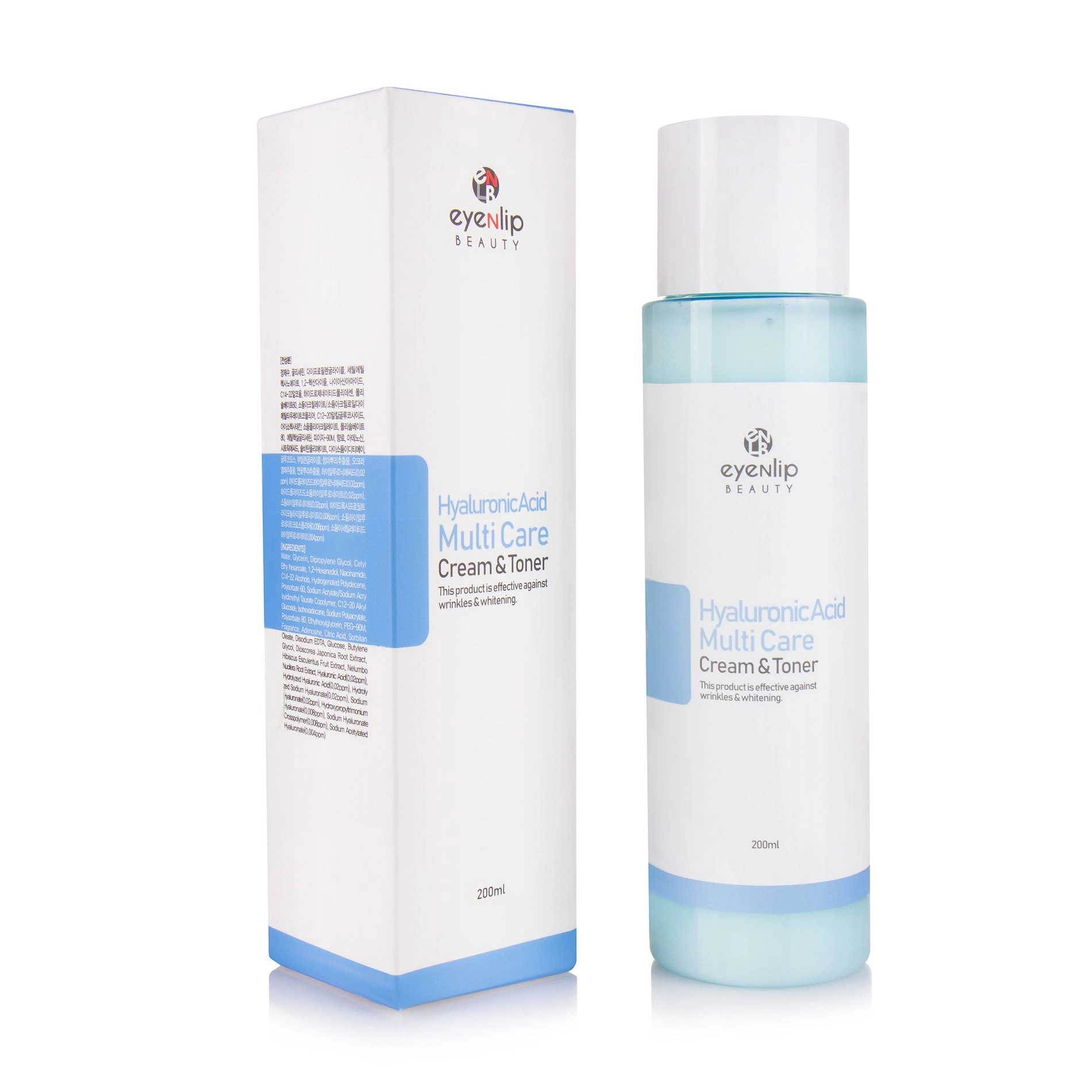 Крем-тонер для лица с гиалуроновой кислотой - Eyenlip Hyaluronic Acid Multi Care Cream & Toner, 200 мл - фото N1