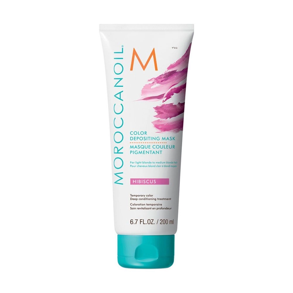 Moroccanoil Відтінкова маска Color Depositing для світлого блонду та русявого волосся, Hibiscus, 200 мл - фото N1