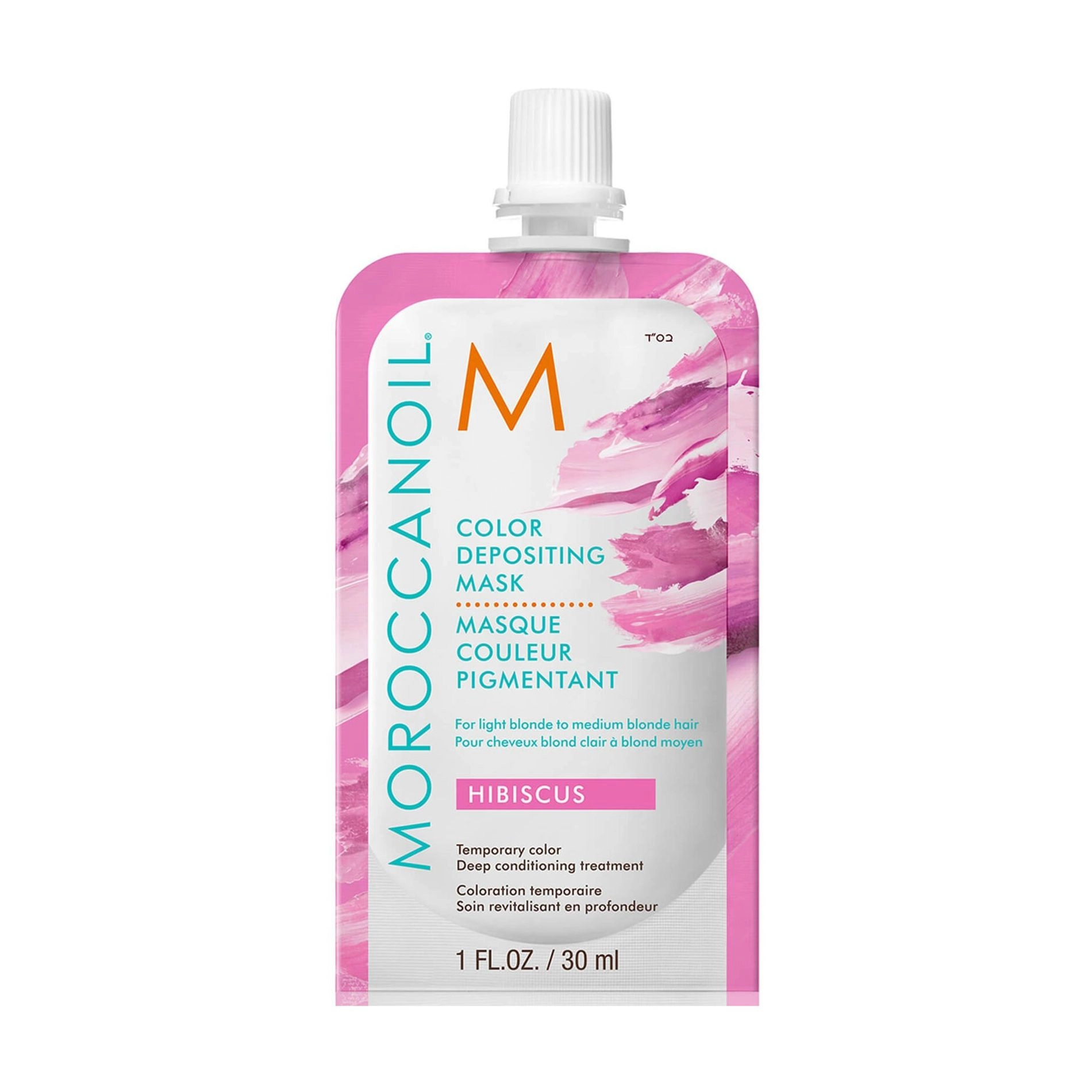 Moroccanoil Відтінкова маска Color Depositing для світлого блонду та русявого волосся, Hibiscus, 30 мл - фото N1