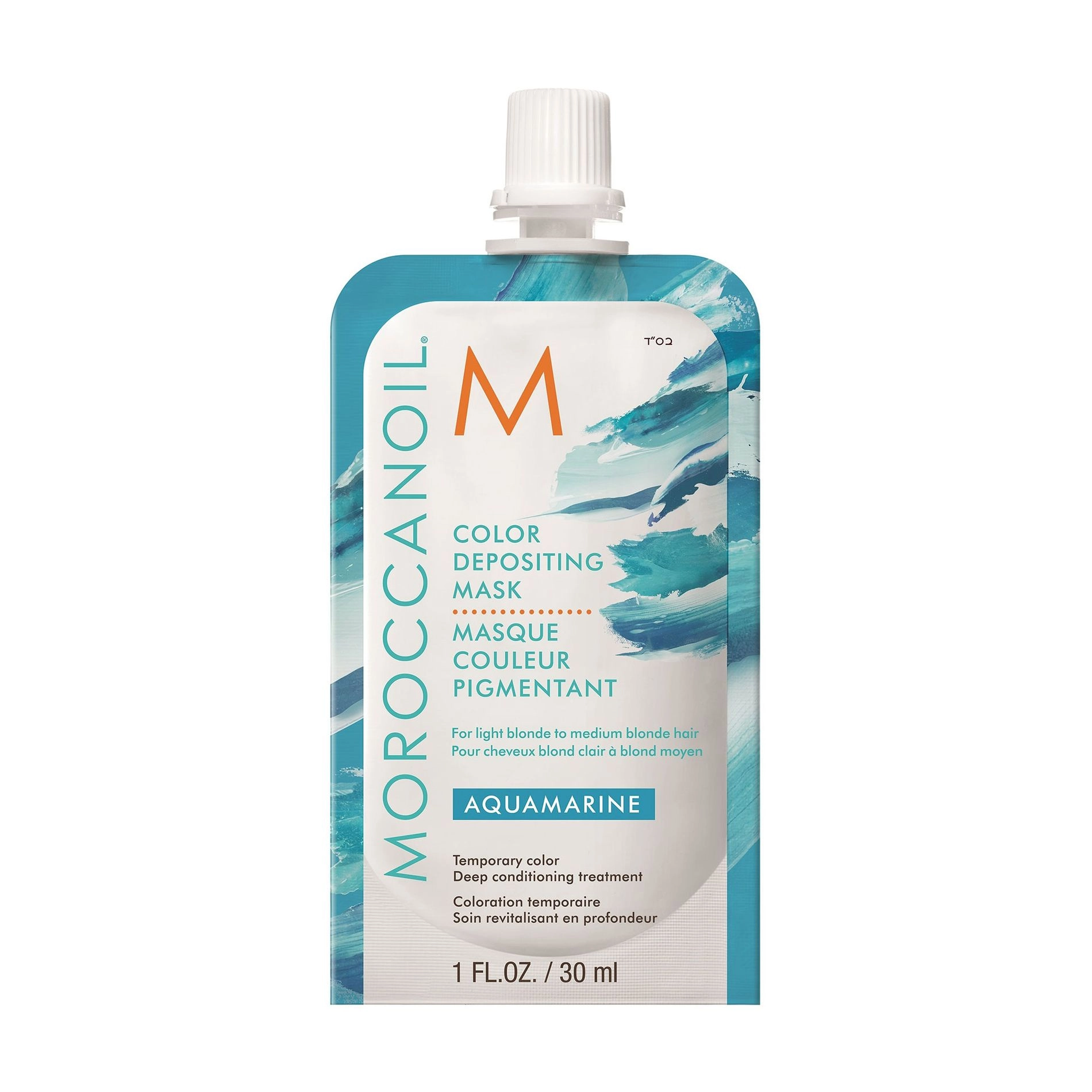 Moroccanoil Оттеночная маска Color Depositing для светлого блонда и русых волос, Aquamarine, 30 мл - фото N1