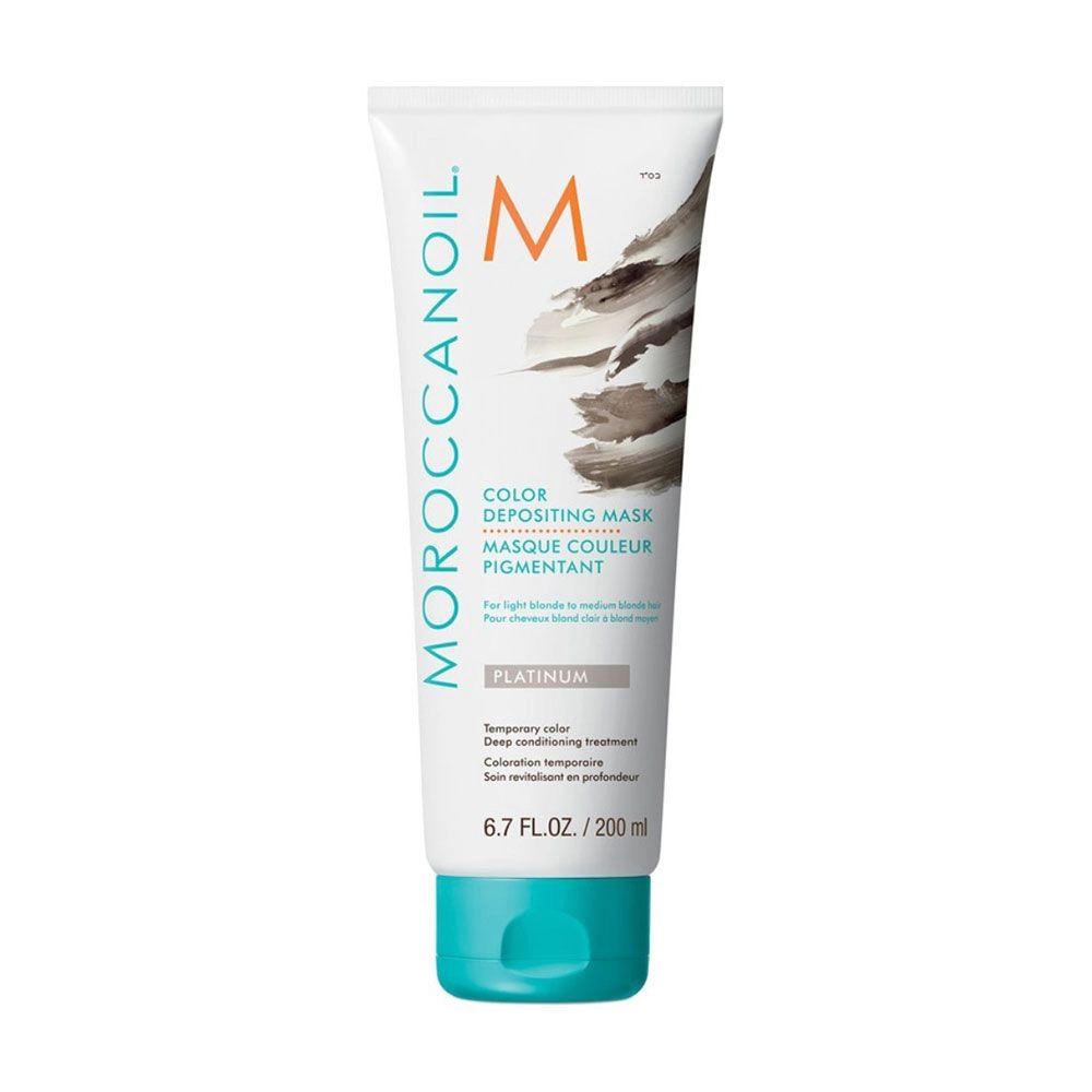 Moroccanoil Відтінкова маска Color Depositing для світлого блонду та русявого волосся, Platinum, 200 мл - фото N1