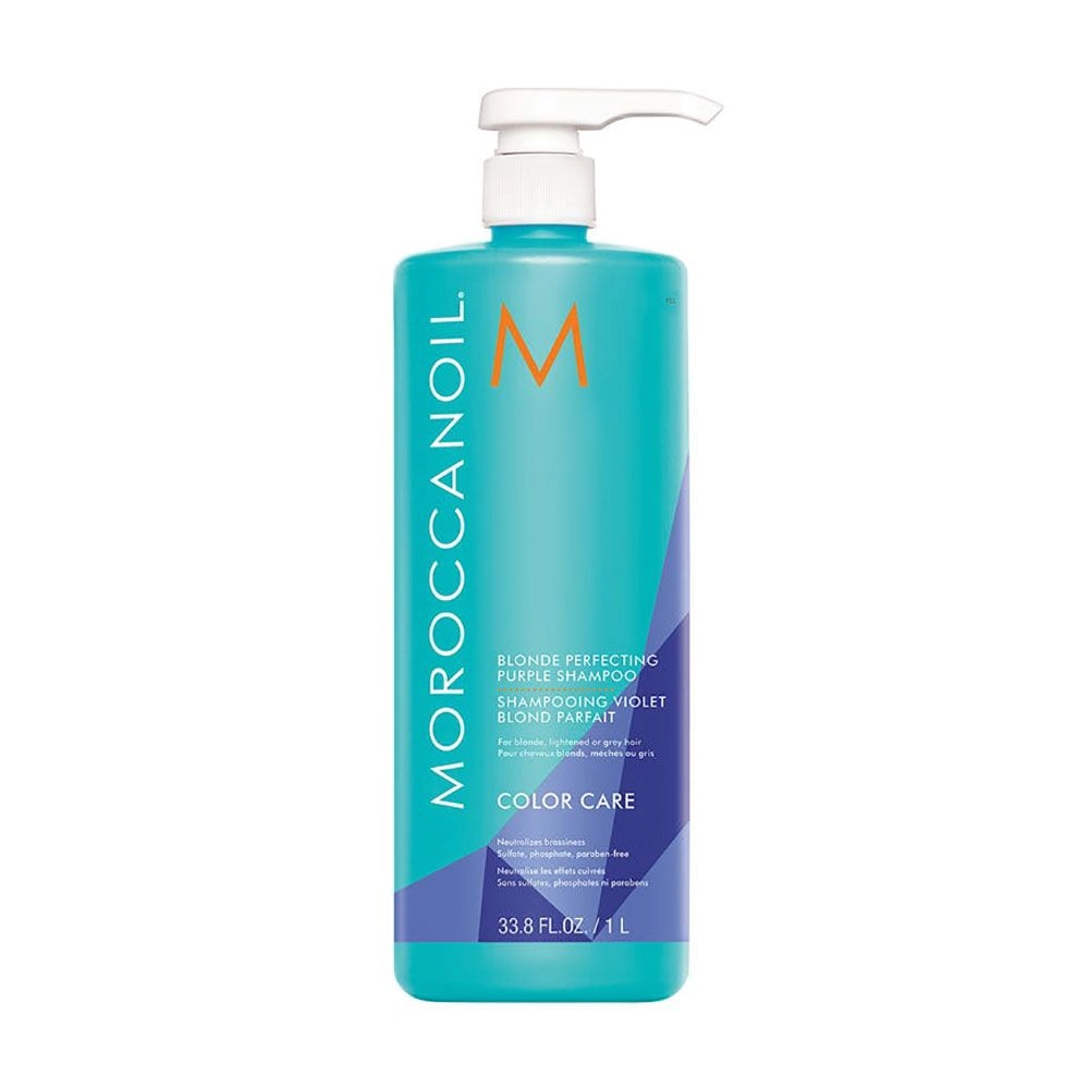 Moroccanoil Тонувальний шампунь для волосся Blonde Perfecting Purple Shampoo з фіолетовим пігментом, 1 л - фото N1