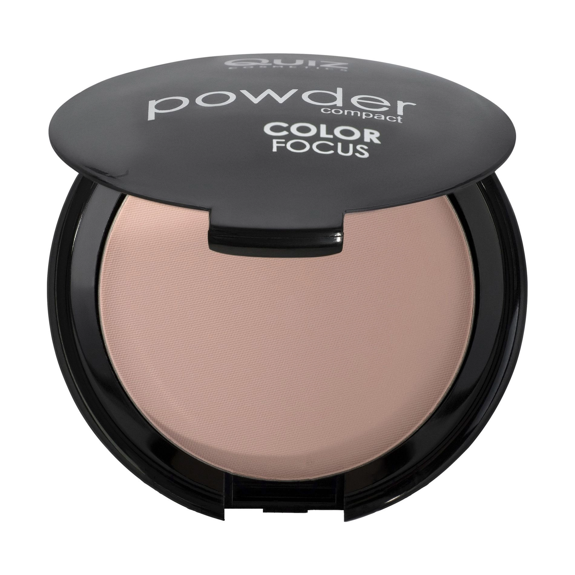 Quiz Компактна пудра для обличчя Cosmetics Color Focus з дзеркалом 06 Beige, 12 г - фото N1