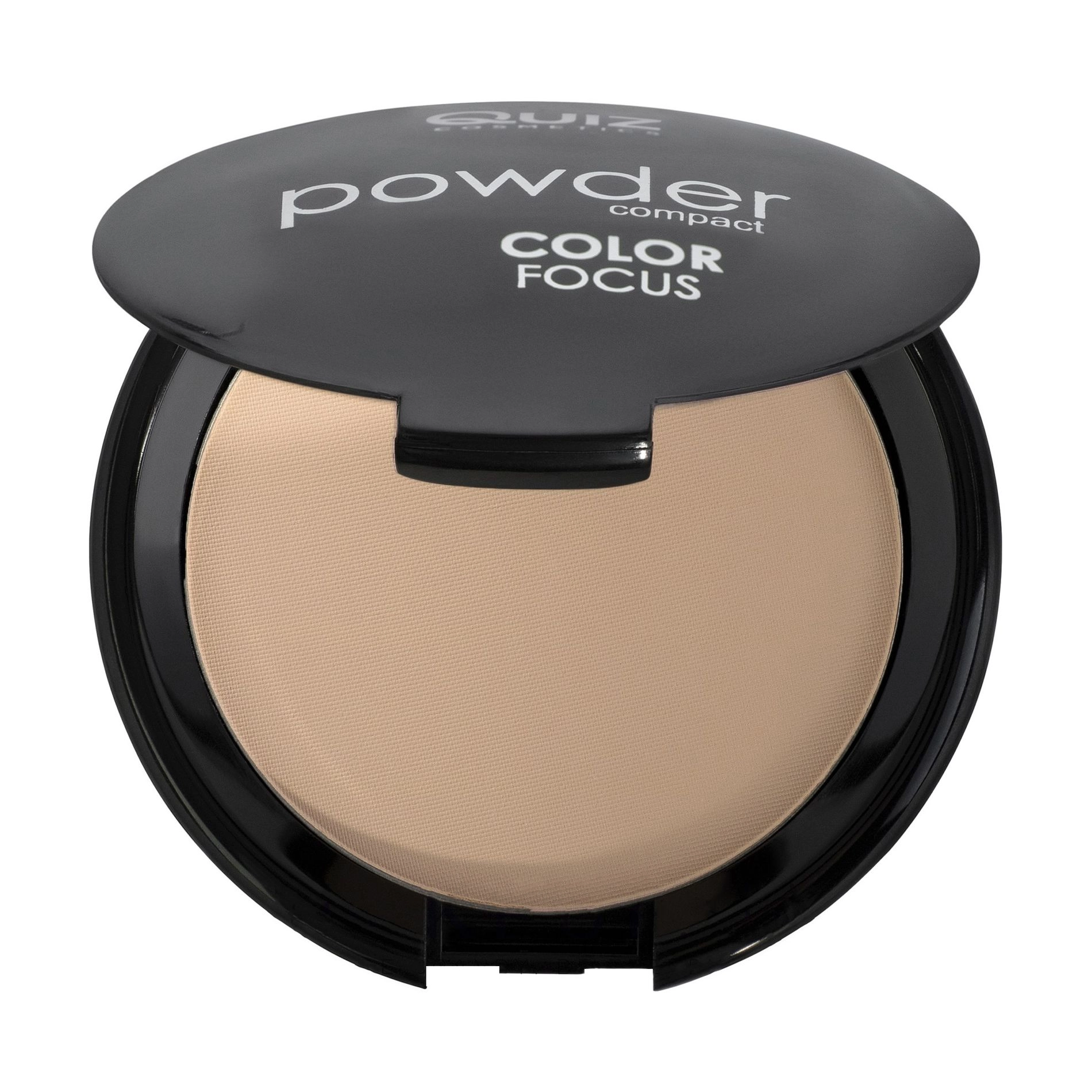 Quiz Компактна пудра для обличчя Cosmetics Color Focus з дзеркалом 05 Silky Beige, 12 г - фото N1