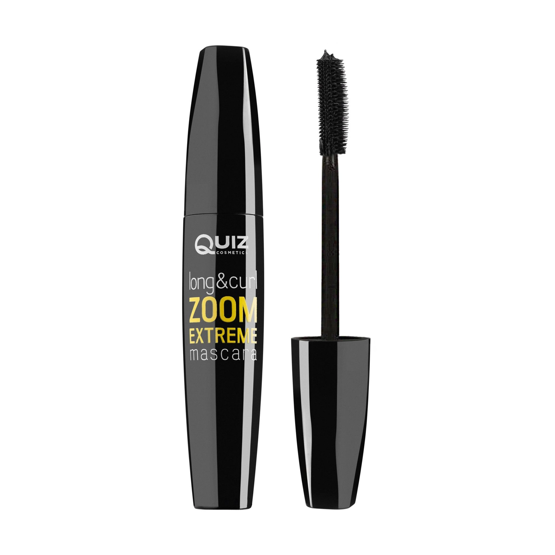 Quiz Тушь для ресниц Cosmetics Long & Curl Zoom Extreme Mascara Экстра длина Black, 12 мл - фото N1