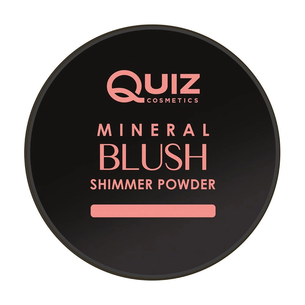 Quiz Минеральная пудра-румяна для лица Cosmetics Mineral Blush Shimmer Powder 01, 5 г - фото N1