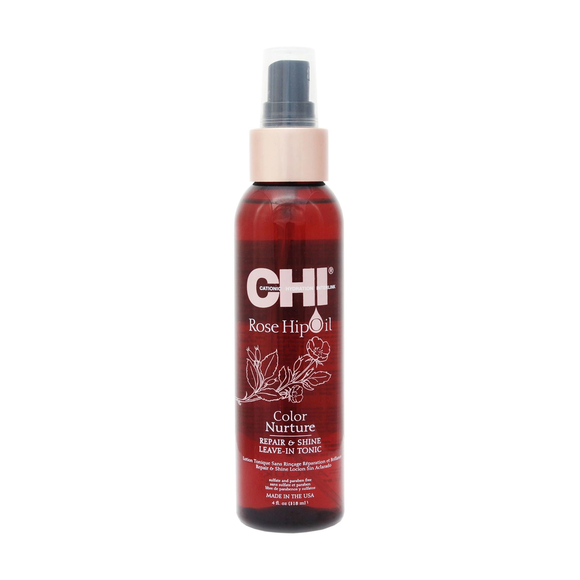 CHI Незмивний спрей-тонік для волосся Rose Hip Oil Repair & Shine Leave-In Tonic, 118 мл - фото N1