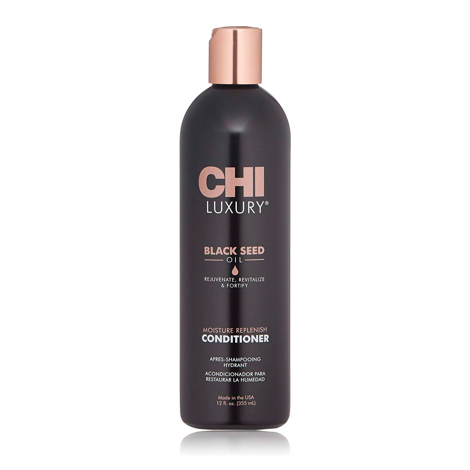 Зволожуючий кондиціонер для волосся з олією чорного кмину - CHI Luxury Black Seed Oil Moisture Replenish Conditioner, 355 мл - фото N1