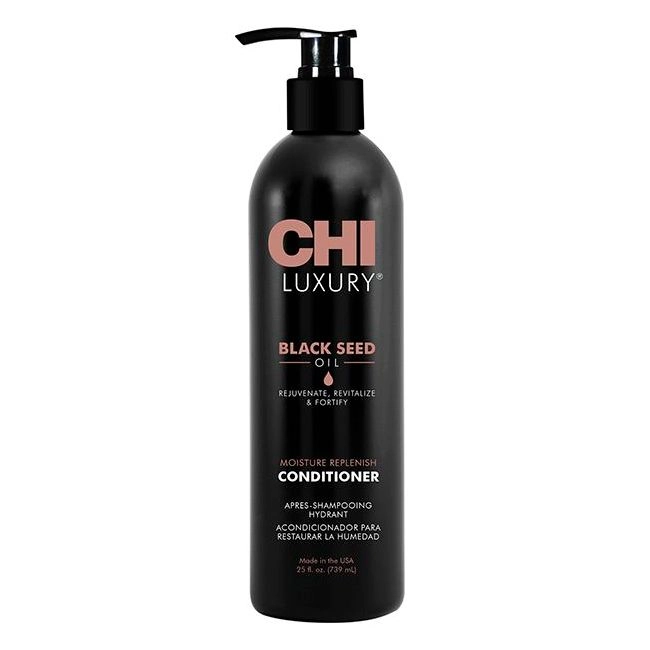Зволожуючий кондиціонер для волосся з олією чорного кмину - CHI Luxury Black Seed Oil Moisture Replenish Conditioner, 739 мл - фото N1