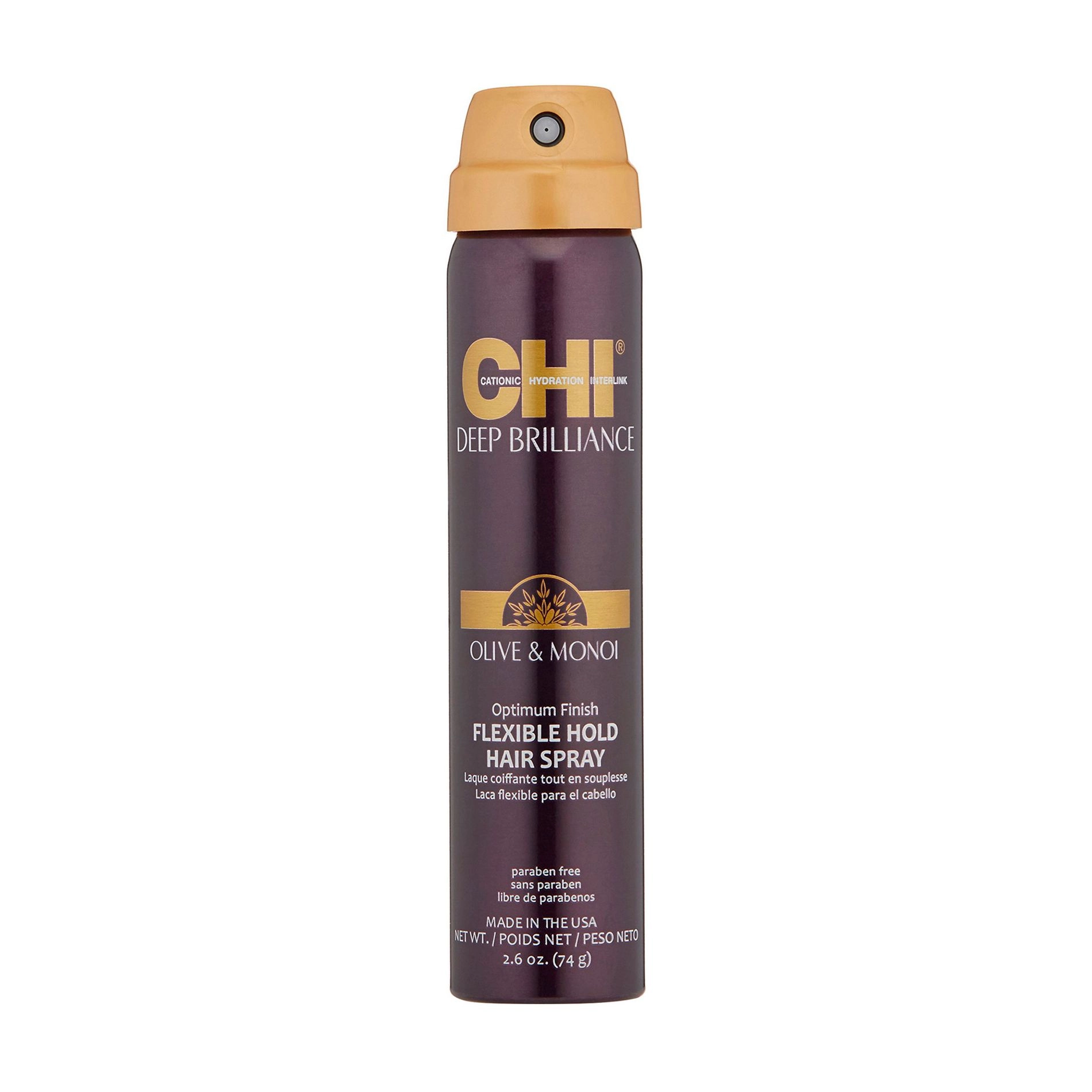 CHI Лак для волос Deep Brilliance Olive & Monoi Op FlexHold гибкой фиксации - фото N1