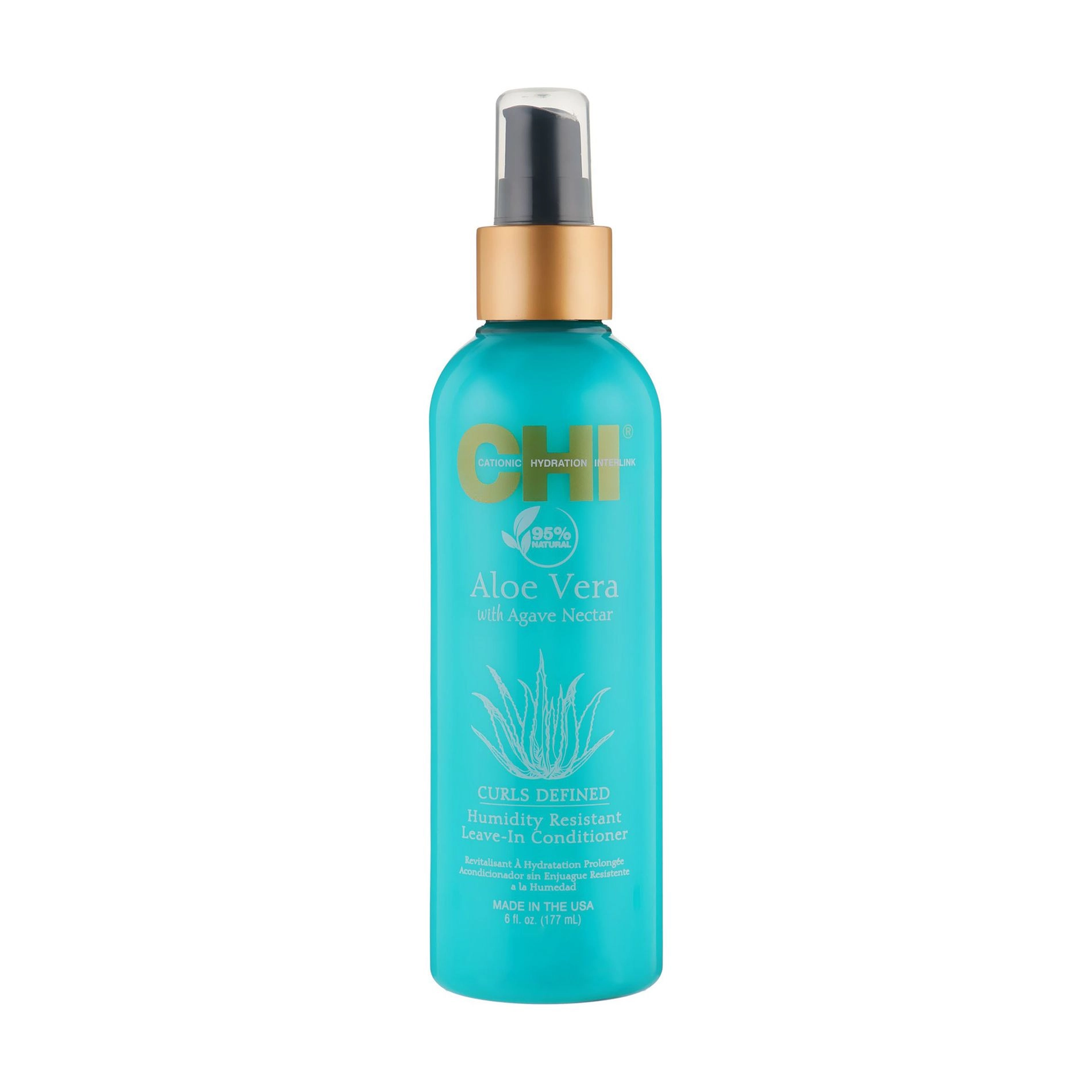 Незмивний кондиціонер для захисту волосся від вологості - CHI Aloe Vera Humidity Resistant Leave-In Conditioner, 177 мл - фото N1