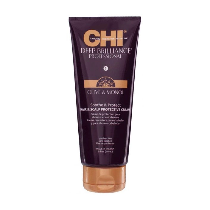 CHI Крем для захисту шкіри голови Deep Brilliance Olive & Monoi Soothe & Protect Hair & Scalp Protective, 177 мл - фото N1