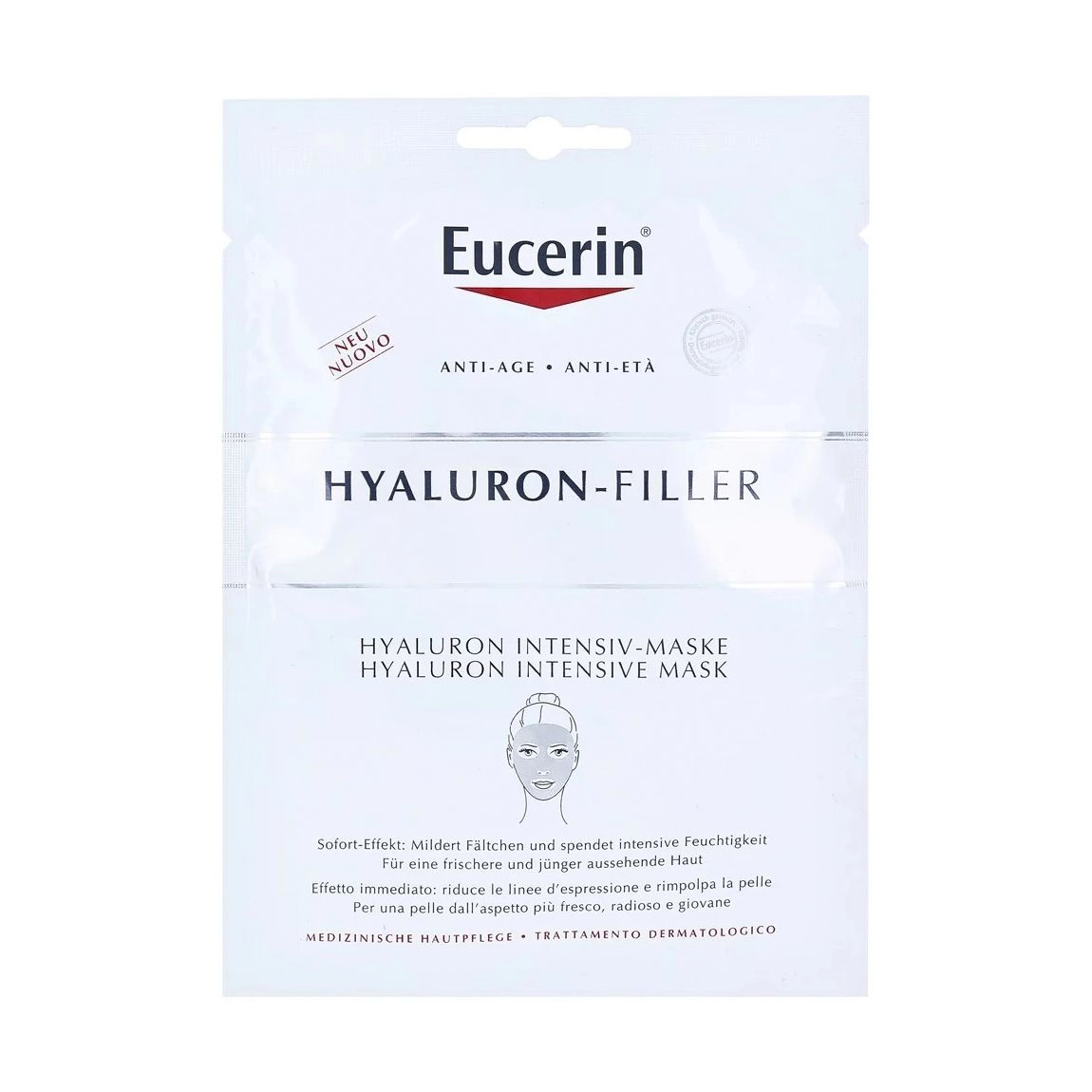 Eucerin Маска для обличчя Hyaluron-Filler Intensive Mask проти зморшок, для всіх типів шкіри, 1 шт - фото N1