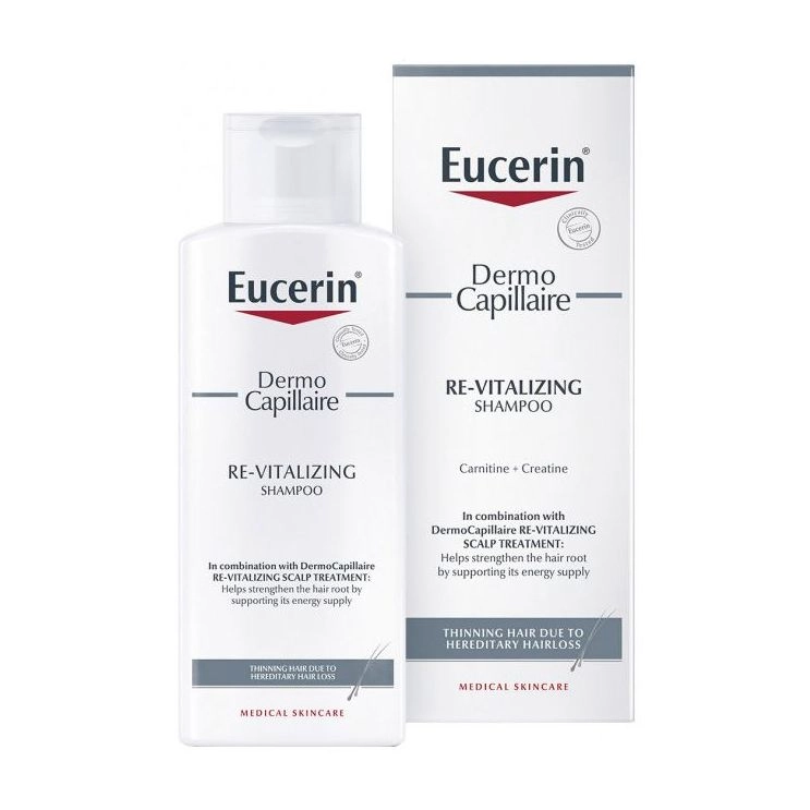 Eucerin Шампунь DermoCapillaire Re-Vitalizing Shampoo проти випадіння волосся, 250 мл - фото N1