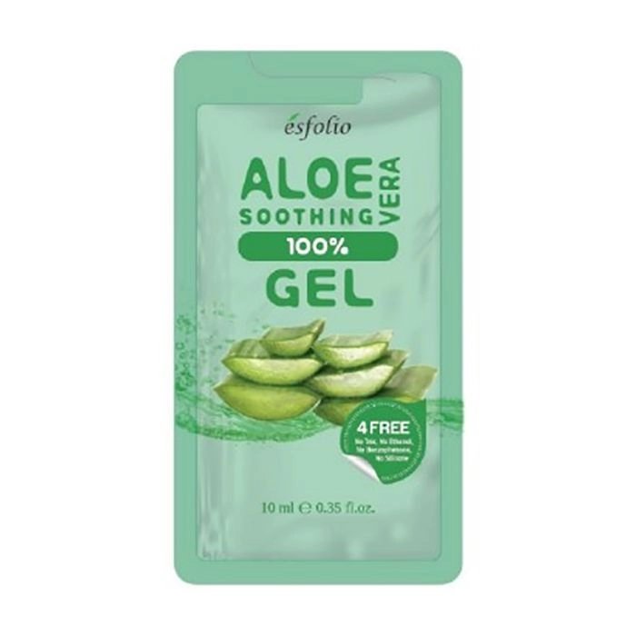 Esfolio Заспокійливий гель для обличчя та шкіри Moisture Soothing Gel Aloe Vera 100% з алое вера, 10 мл - фото N1