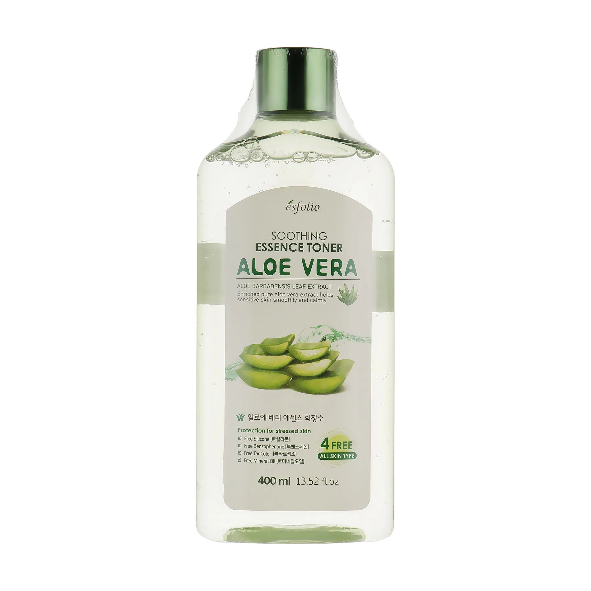 Esfolio Тонер для обличчя Aloe Vera Soothing Essence Toner заспокійливий, з алое вера , 400 мл - фото N1