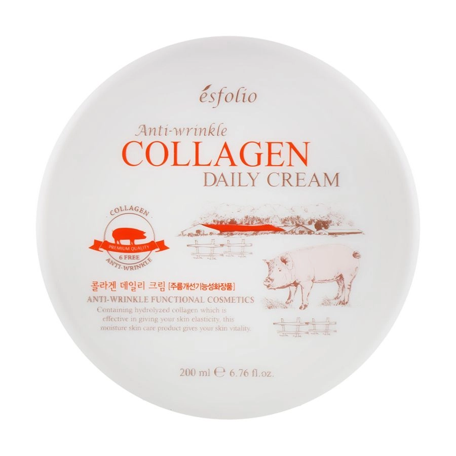 Esfolio Крем для лица Anti-Wrinkle Collagen Daily Cream с коллагеном, для ежедневного ухода, 200 мл - фото N2