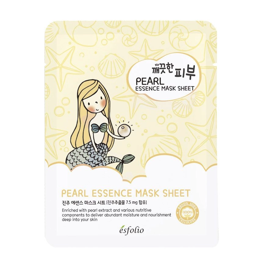 Esfolio Тканевая маска для лица Pearl Essence Mask Sheet с жемчужинами, 25 мл - фото N1