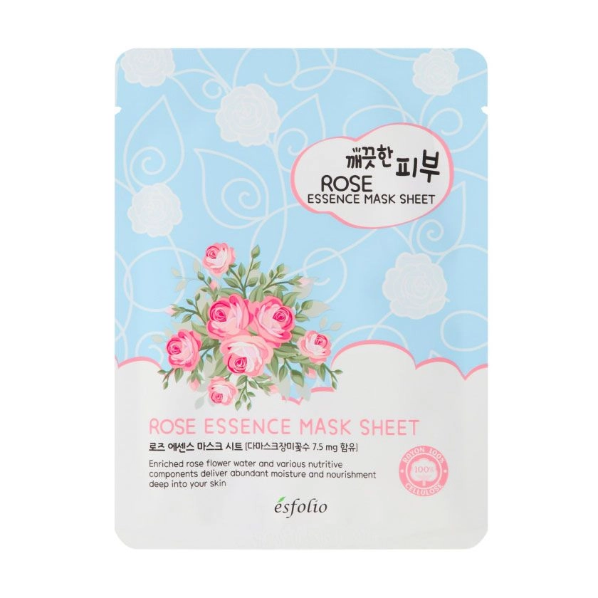 Esfolio Тканевая маска для лица Rose Essence Mask Sheet с розой, 25 мл - фото N1