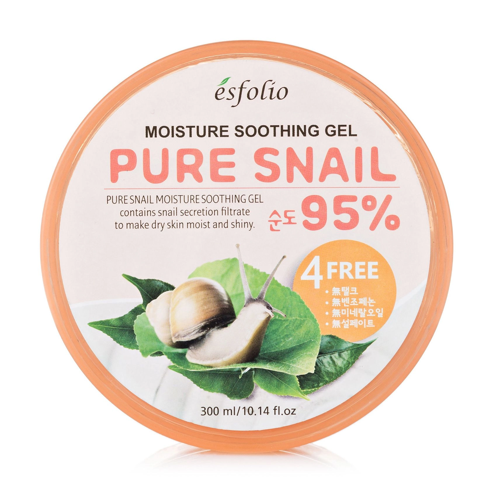 Esfolio Зволожувальний гель для тіла Pure Snail Moisture Soothing Gel 95% Purity з муцином равлика, 300 мл - фото N1
