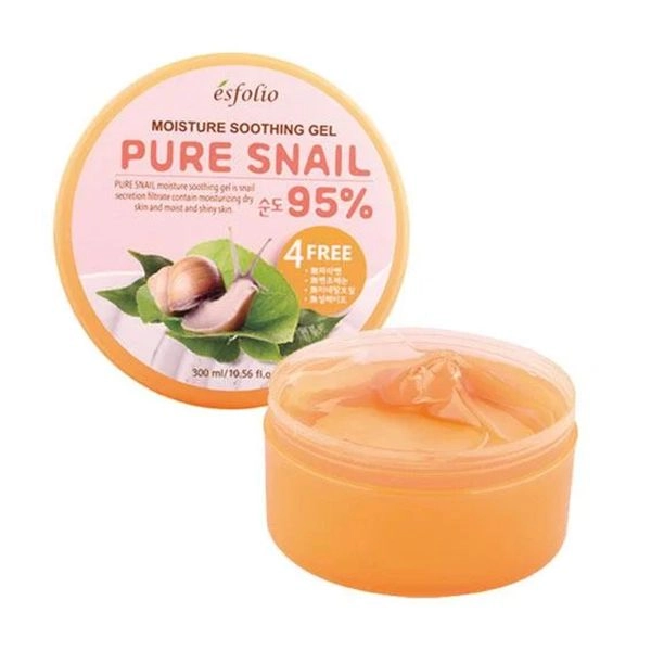 Esfolio Увлажняющий гель для тела Pure Snail Moisture Soothing Gel 95% Purity с муцином улитки, 300 мл - фото N2