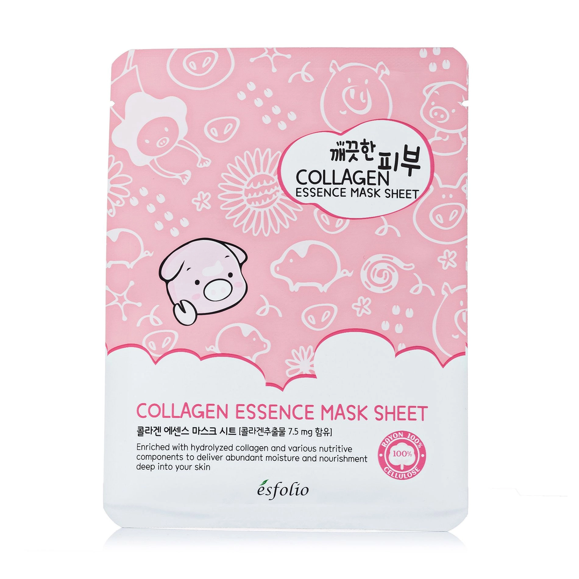 Esfolio Тканинна маска для обличчя Pure Skin Colagen Essence Mask Sheet з колагеном, 25 мл - фото N1