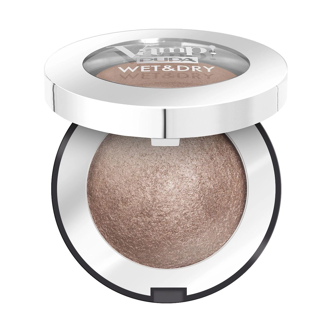 Pupa Запечені тіні для повік Vamp! Wet & Dry Eyeshadow 102 Golden Taupe з сяючим фінішем, 2.5 г - фото N1