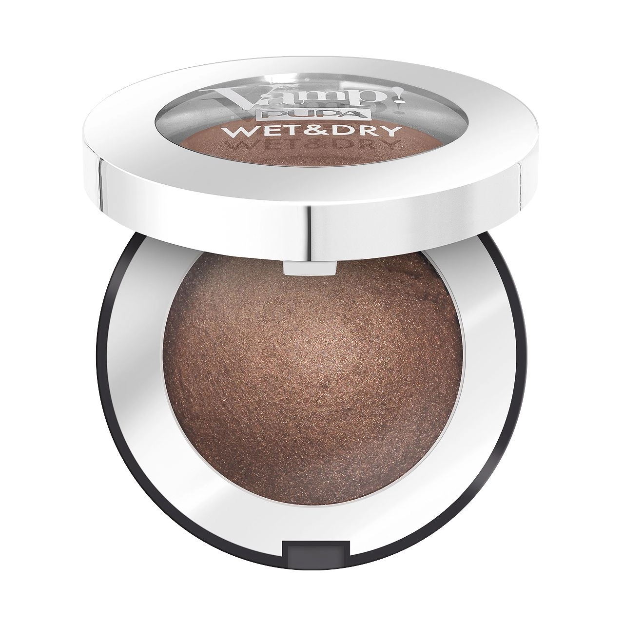 Pupa Запечені тіні для повік Vamp! Wet & Dry Eyeshadow 105 Warm Brown з сяючим фінішем, 2.5 г - фото N1