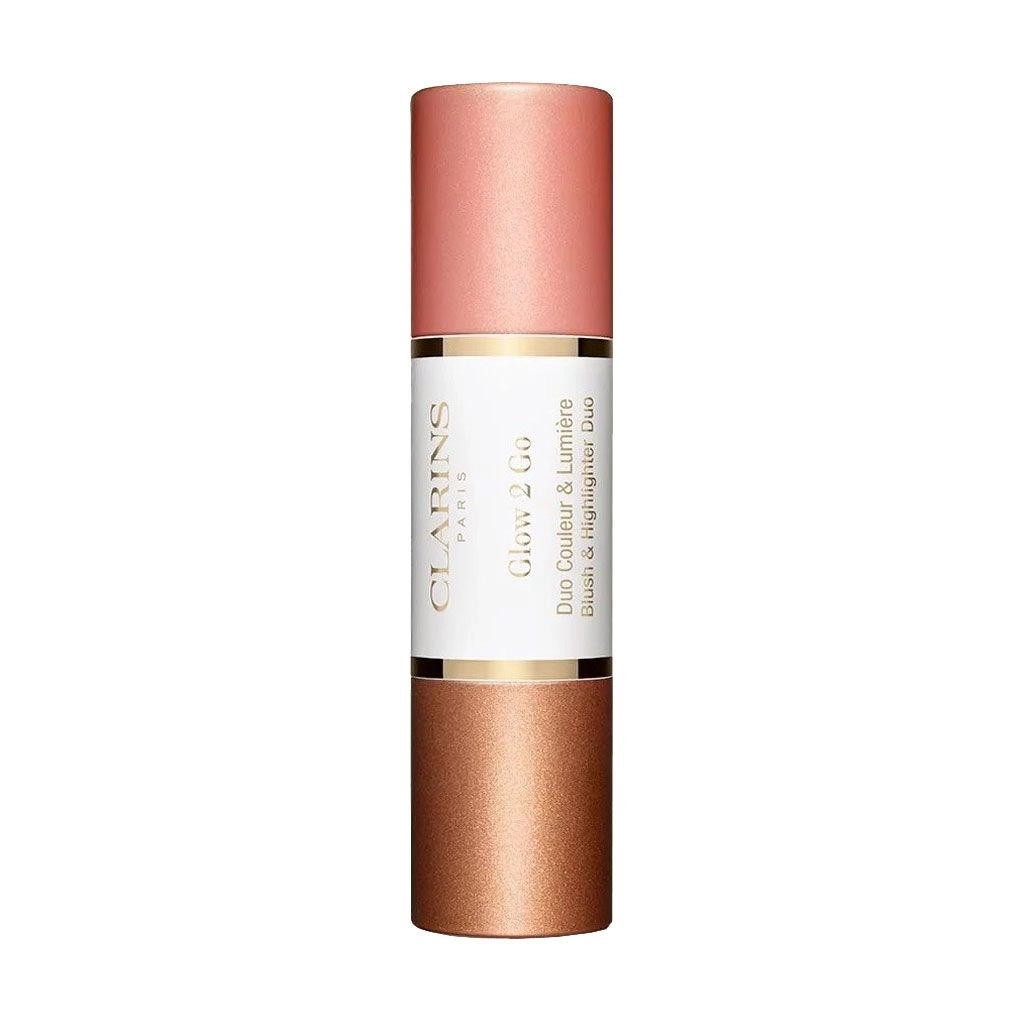 Clarins Рум'яна-хайлайтер для обличчя Glow 2 Go Blush & Highlighter Duo - фото N2