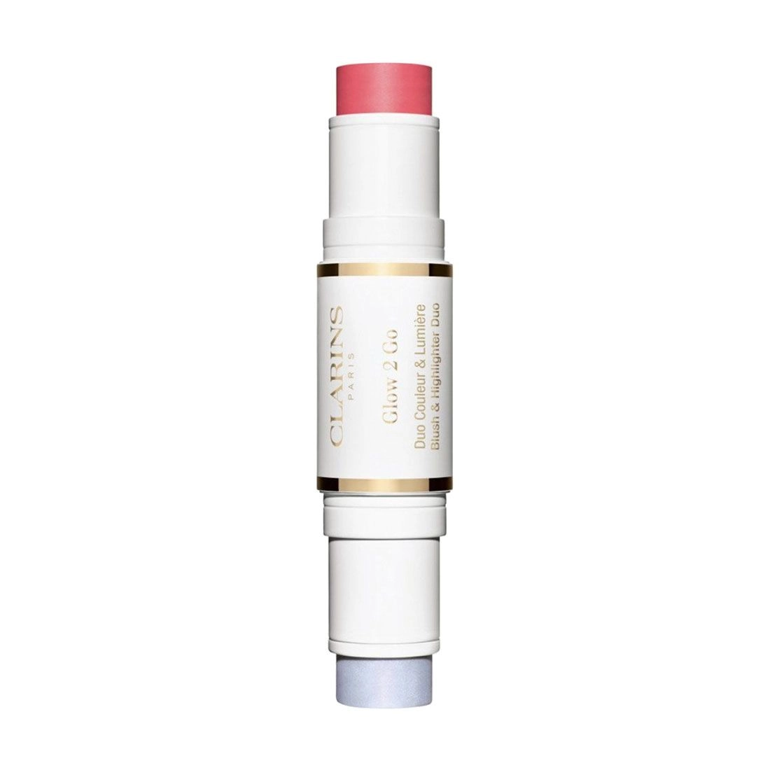 Clarins Рум'яна-хайлайтер для обличчя Glow 2 Go Blush & Highlighter Duo, 01 Glowy Pink, 9 г - фото N1