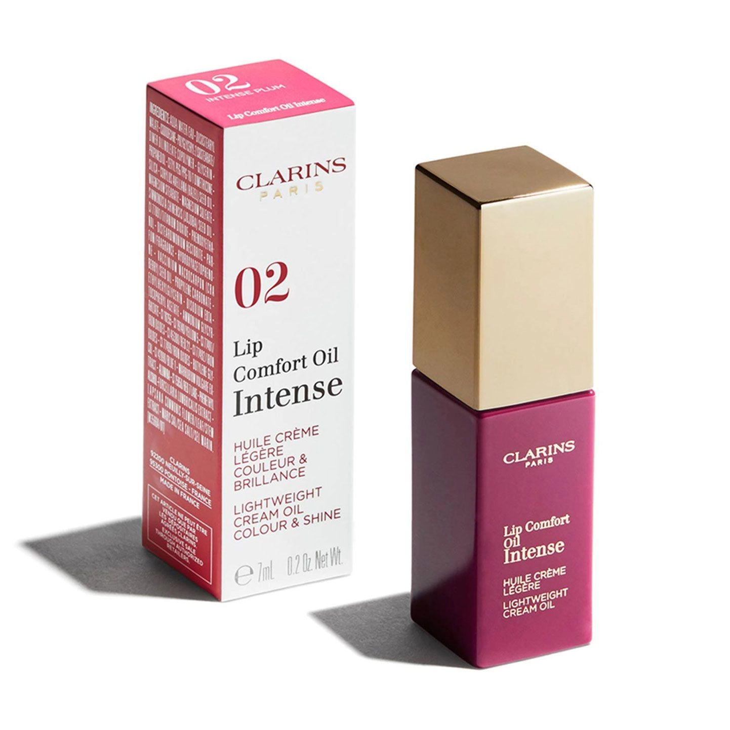 Олія-тінт для губ - Clarins Lip Comfort Oil Intense, 02 - Intense Plum, 7 мл - фото N1