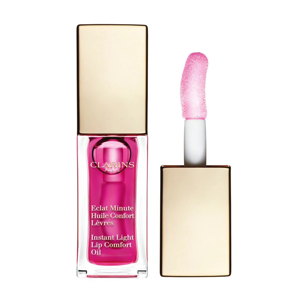 Clarins Олія-блиск для губ Instant Light Lip Comfort Oil, 02 Raspberry, 7 мл - фото N1